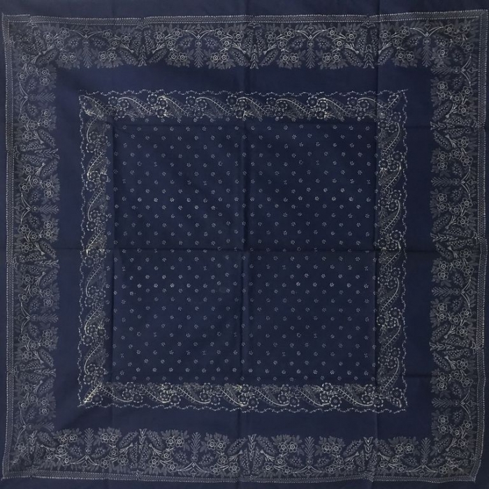 150x150 cm kékfestő terítő